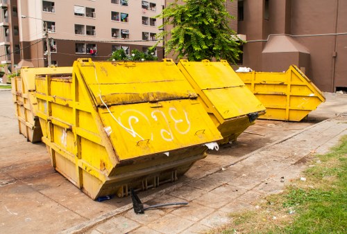 Skip placement in Bethnal Green street