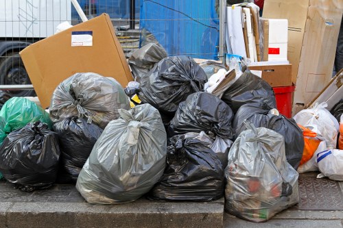 Skip being delivered to a residential property in Bethnal Green