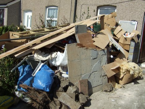 Advanced machinery used in demolition waste removal