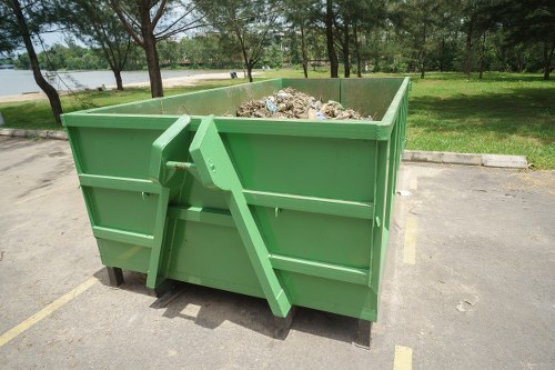 Professional demolition waste removal services at work